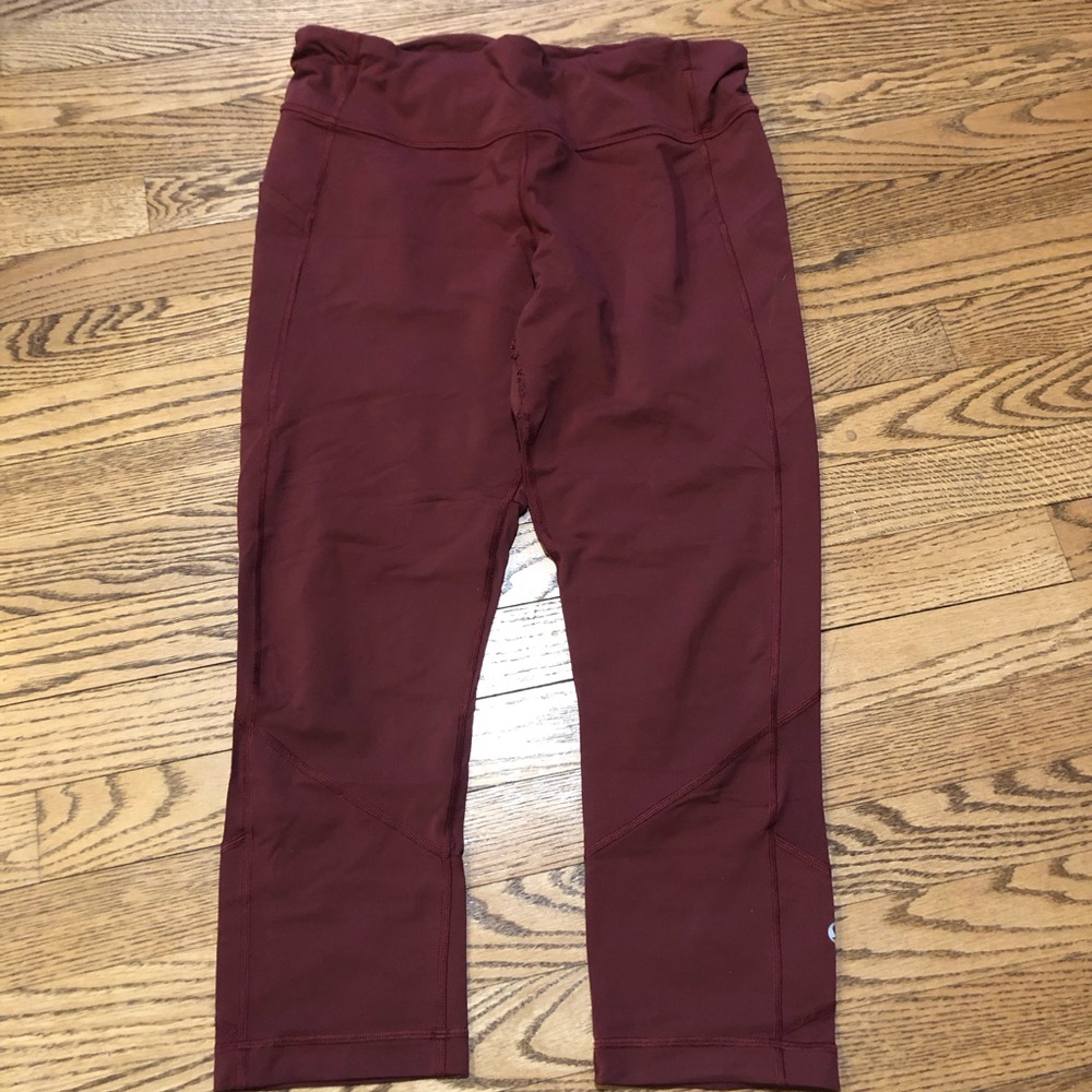 Lululemon Pace Revival Crop 22” Darkest Magenta